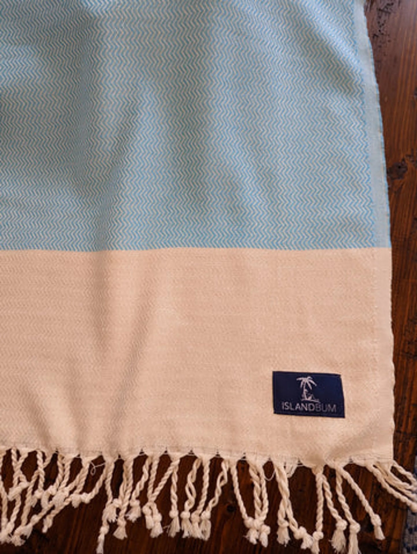 "The Island Vibe" Authentic Turkish Cotton Towel | Quick-Dry, Sand-Free Beach Blanket & Throw