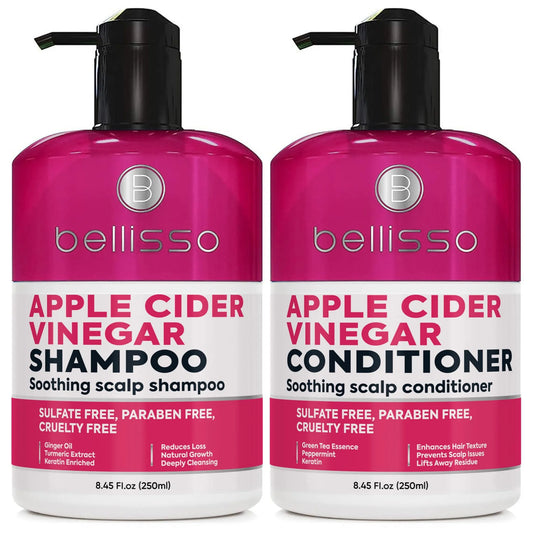 Apple Cider Vinegar Shampoo & Conditioner Set - Natural Hair Care