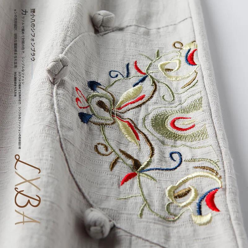 Summer Cotton Hemp Casual Pants Women's Thin Style